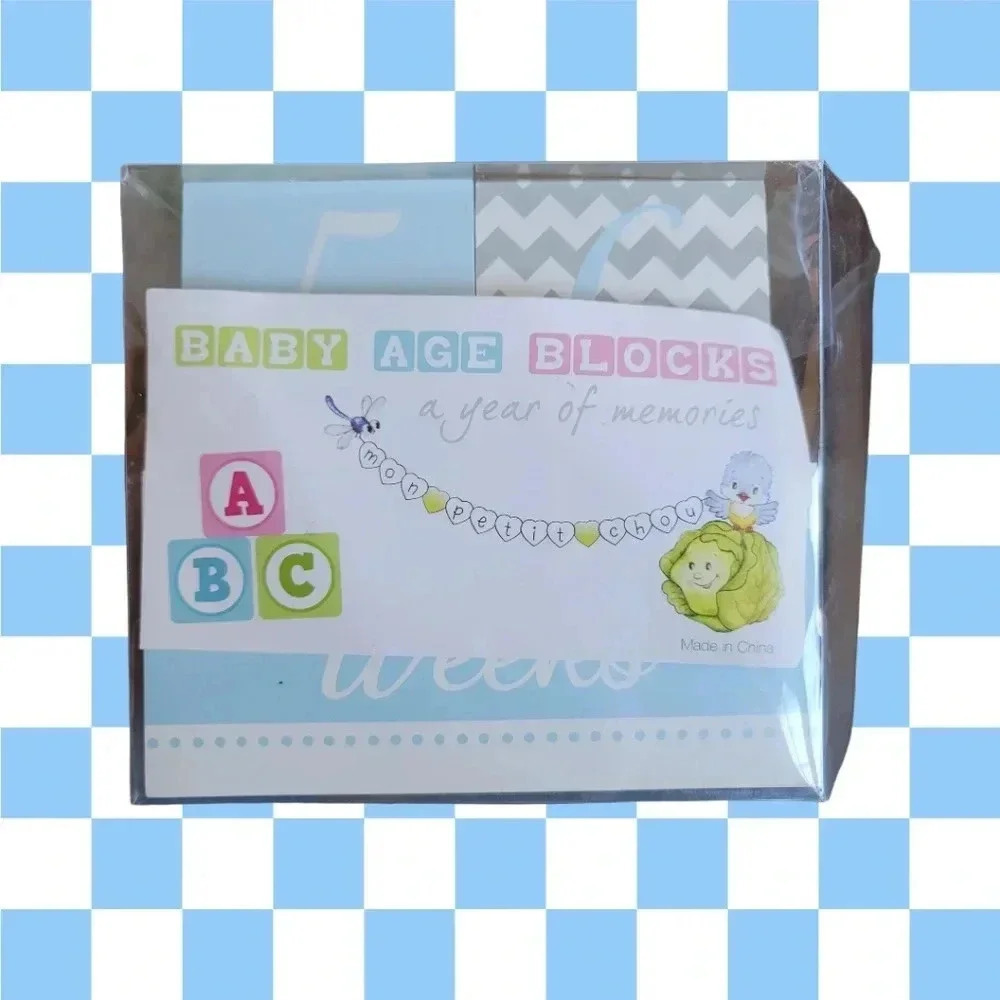 Baby boy photo age blocks